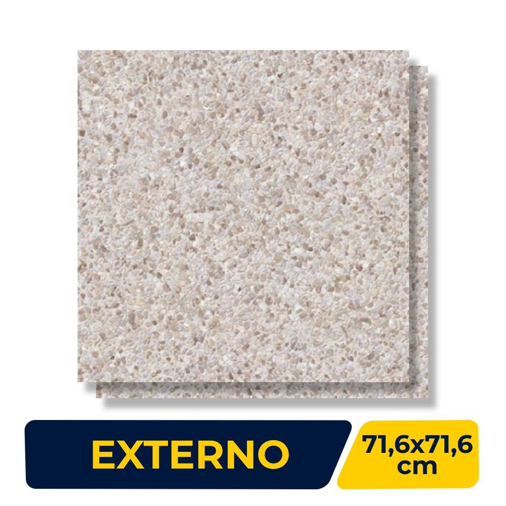 Porcelanato Externo 71,6x71,6cm Caixa 2,56m² Villagres Acapulco Cinza Light Retificado - 710086