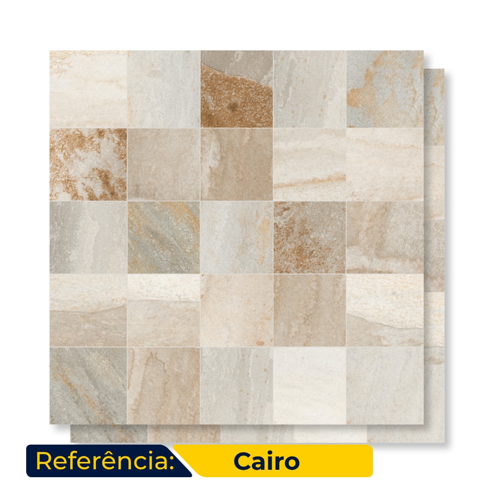 Porcelanato Externo 72x72cm Caixa 2,59m² Savane Cairo Retificado