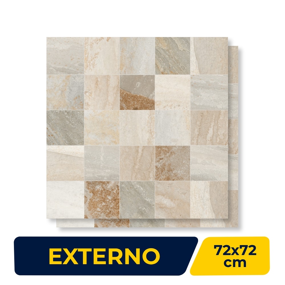 Porcelanato Externo 72x72cm Caixa 2,59m² Savane Cairo Retificado