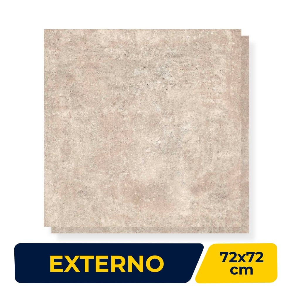 Porcelanato Externo 72x72cm Caixa 2,59m² ViaRosa Arena Retificado - AR72114