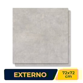 Porcelanato Externo 72x72cm Caixa 2,59m² ViaRosa Metropole Cement Out Retificado - AR72085