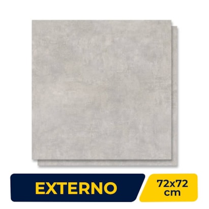 Porcelanato Externo 72x72cm Caixa 2,59m² ViaRosa Metropole Cement Out Retificado - AR72085