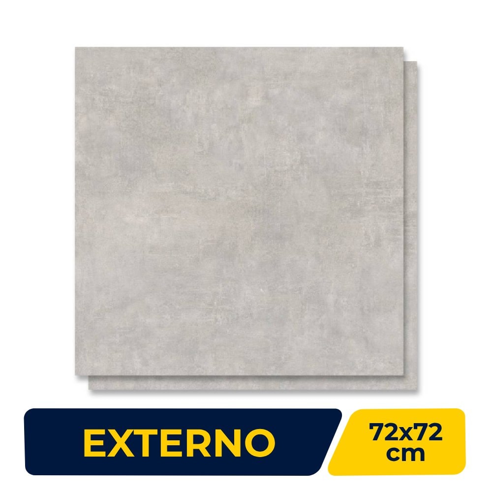 Porcelanato Externo 72x72cm Caixa 2,59m² ViaRosa Metropole Cement Out Retificado - AR72085
