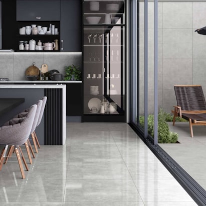 Porcelanato Externo 72x72cm Caixa 2,59m² ViaRosa Metropole Grafite Retificado - AR72092