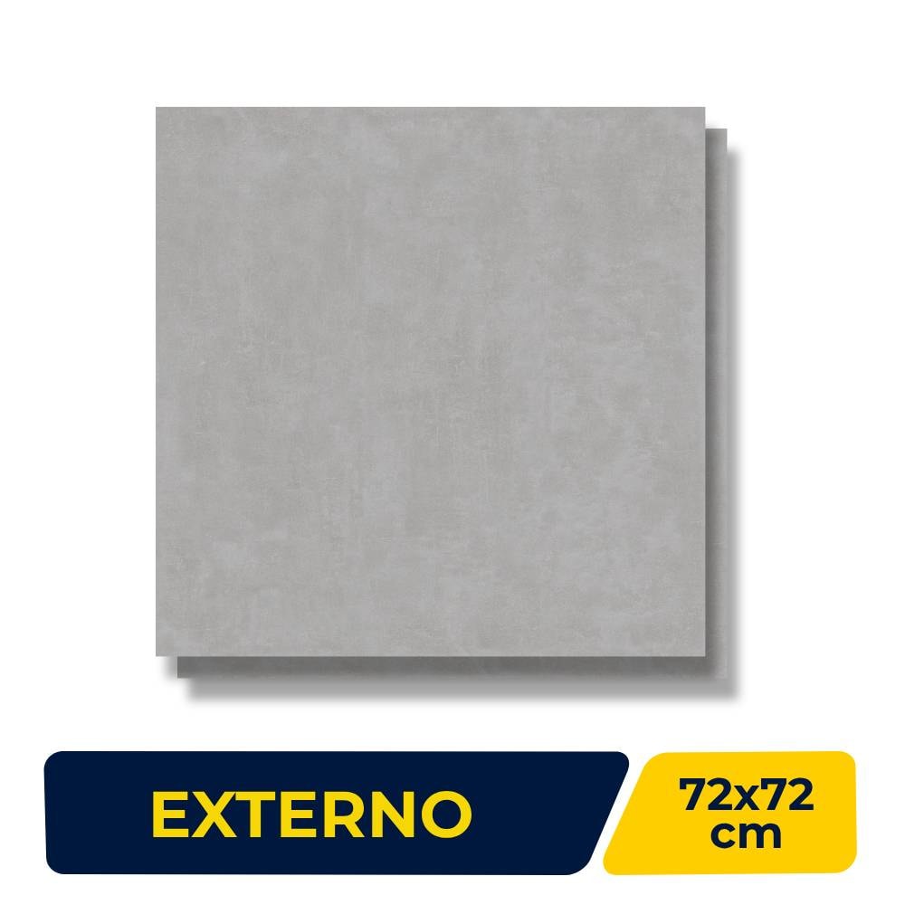 Porcelanato Externo 72x72cm Caixa 2,59m² ViaRosa Metropole Grafite Retificado - AR72092