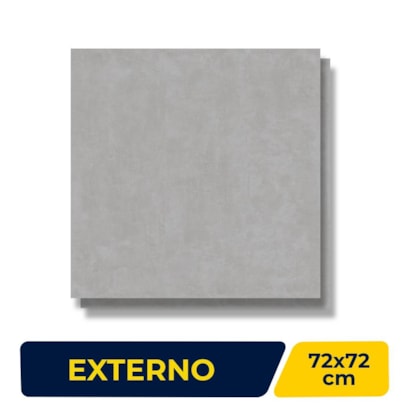 Porcelanato Externo 72x72cm Caixa 2,59m² ViaRosa Metropole Grafite Retificado - AR72092