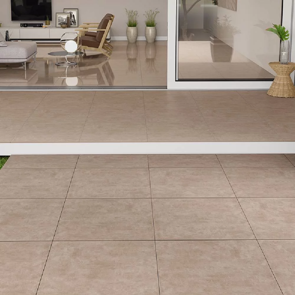 Porcelanato Externo 72x72cm Caixa 2,59m² ViaRosa Metropole Mocca Out Retificado - AR72081