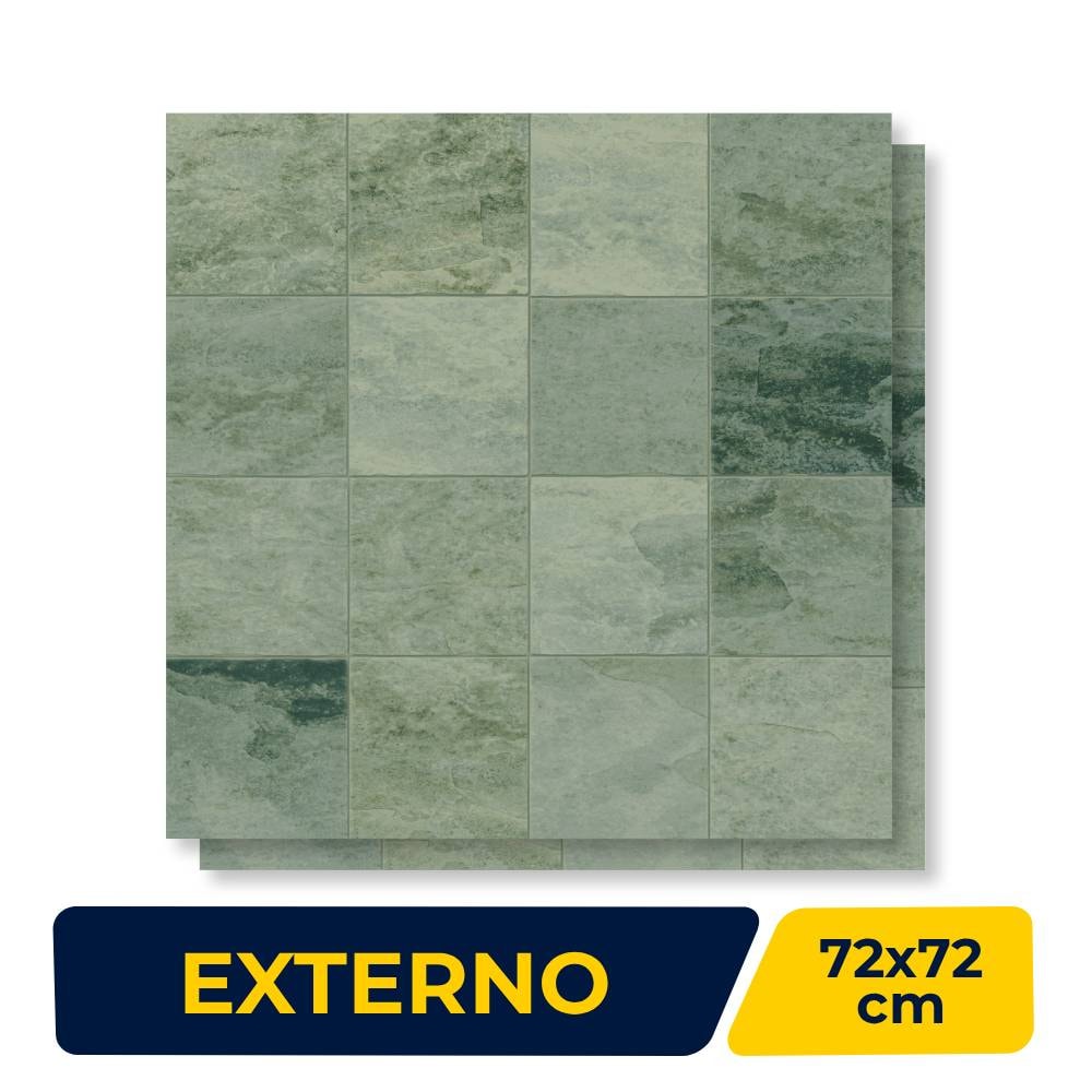 Porcelanato Externo 72x72cm Caixa 2,59m² ViaRosa Petra Bali Retificado - AR72100