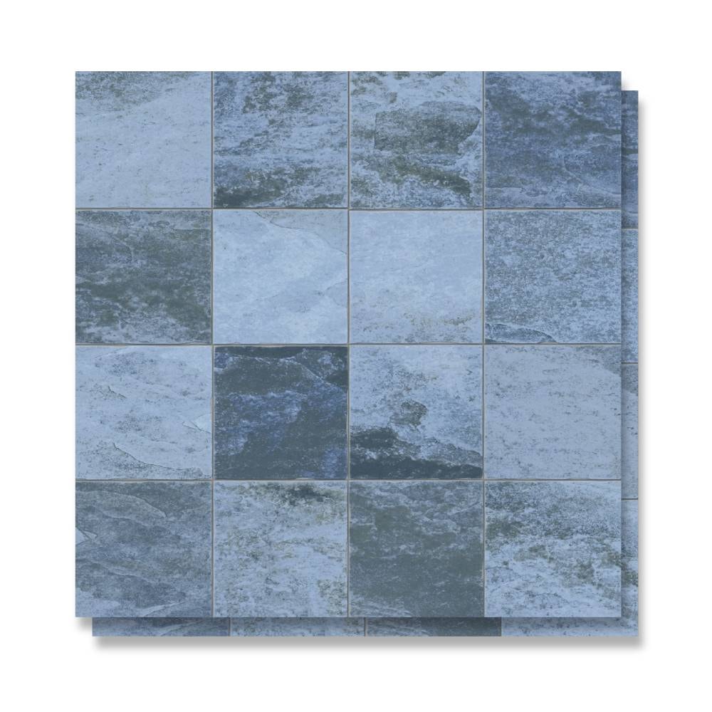 Porcelanato Externo 72x72cm Caixa 2,59m² ViaRosa Petra Blue Retificado -  AR72090