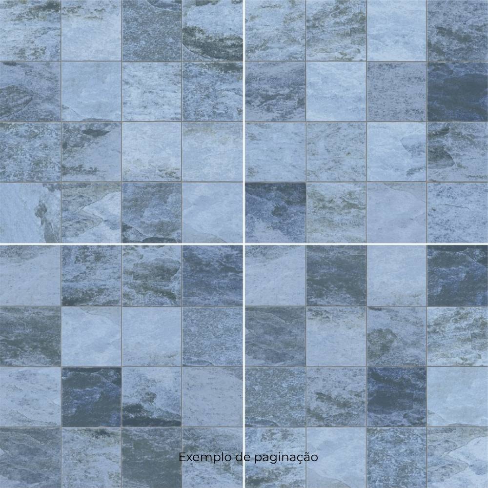 Porcelanato Externo 72x72cm Caixa 2,59m² ViaRosa Petra Blue Retificado -  AR72090
