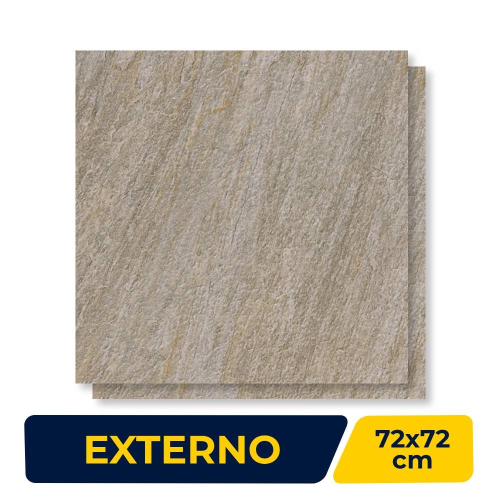 Porcelanato Externo 72x72cm Caixa 2,61m² Delta Campania Stone Out Retificado - 3064