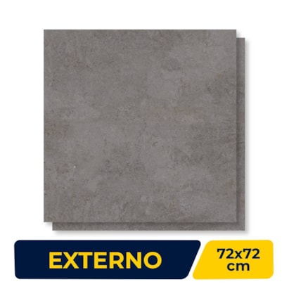 Porcelanato Externo 72x72cm Caixa 2,61m² Delta Itaara Raven Out Retificado - 3068