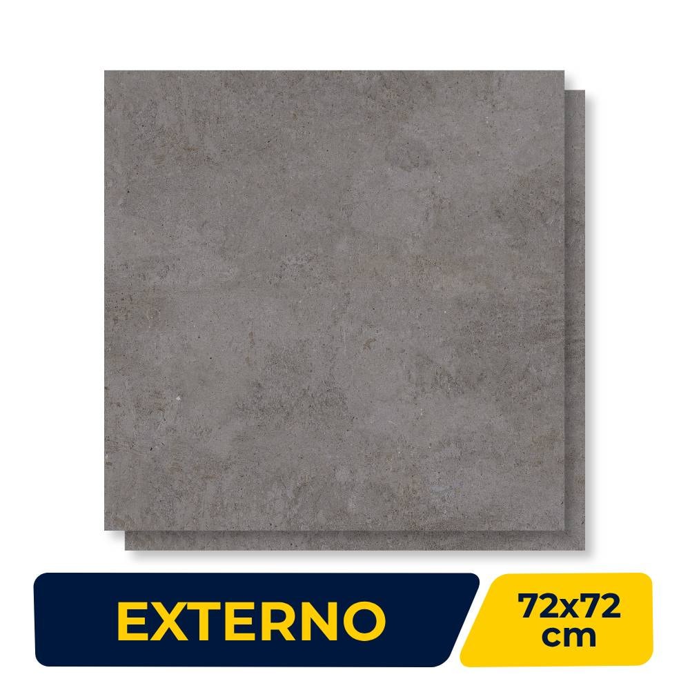 Porcelanato Externo 72x72cm Caixa 2,61m² Delta Itaara Raven Out Retificado - 3068