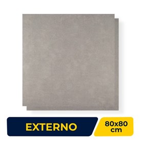 Porcelanato Externo 80X80 Caixa 1,19m² Portobello Midnight Grey Retificado - 205358E