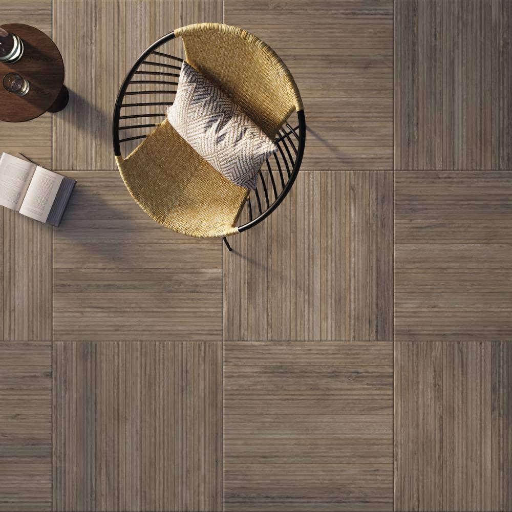 Porcelanato Externo 81x81cm Caixa 1,99m² Portobello Deck Canela Dourada Bold - 210269E