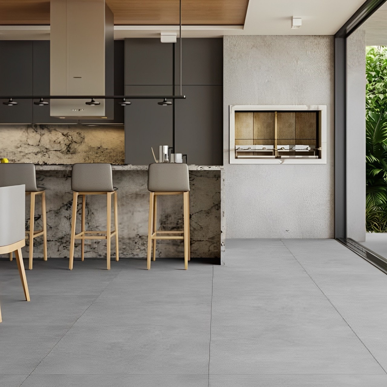 Porcelanato Externo 81x81cm Caixa 2,64m² Gaudi Broadway Dark Grey - 84401