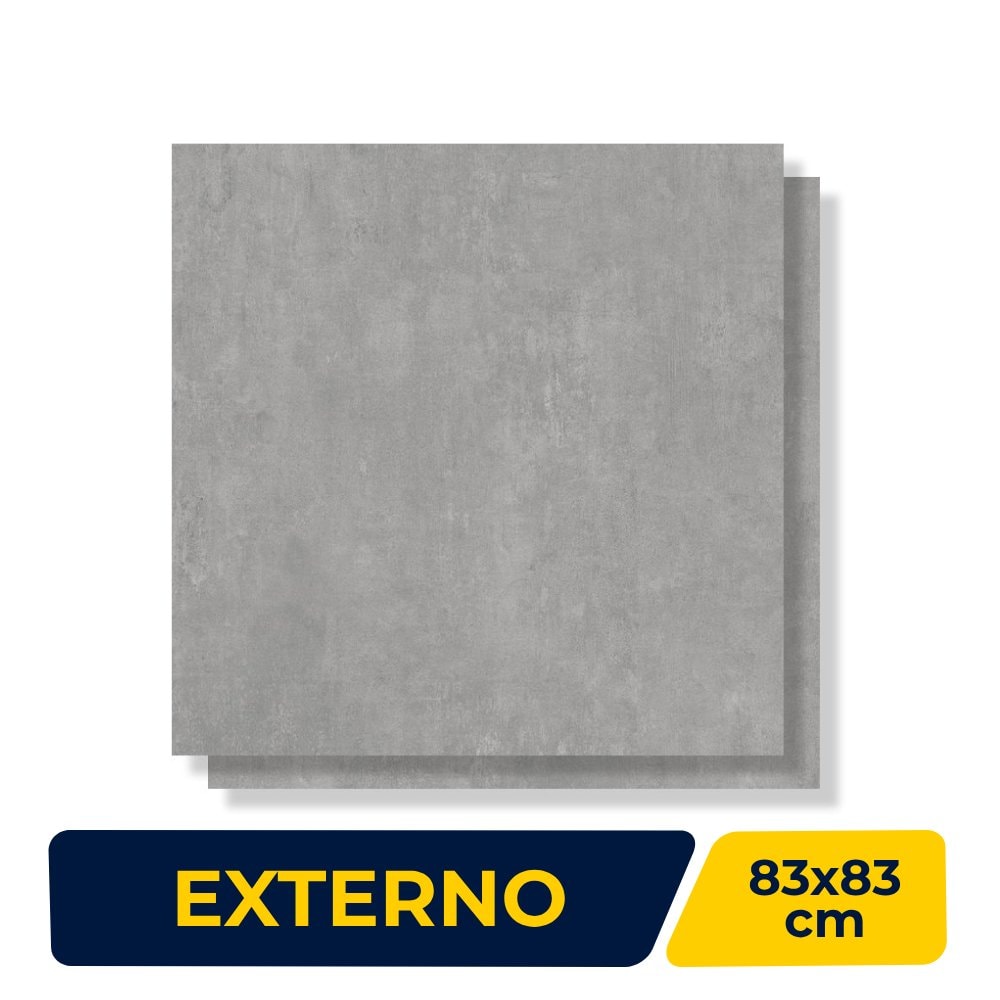 Porcelanato Externo 83x83cm Caixa 2,07m² Damme Soho Grigio Retificado- RUR83053