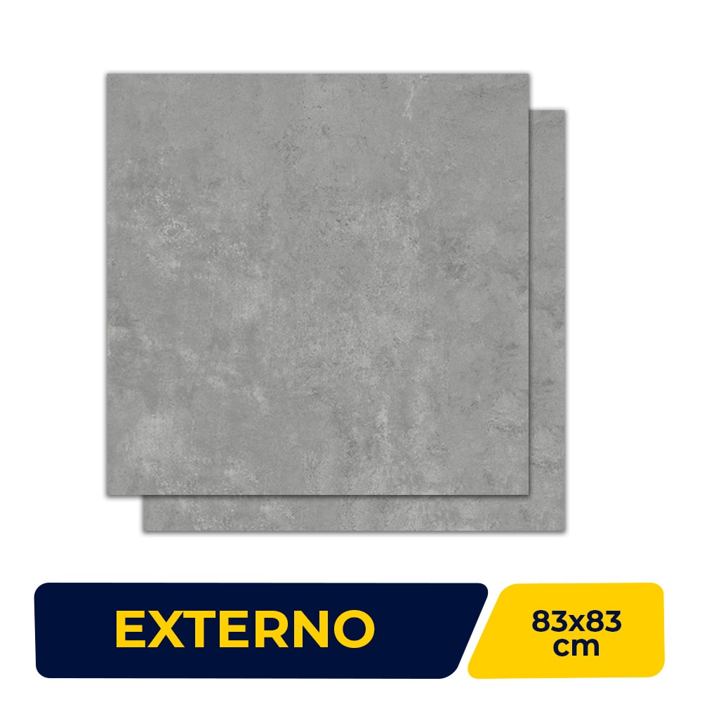 Porcelanato Externo 83x83cm Caixa 2,73² Embramaco District Gray Out Plus Retificado - 83044