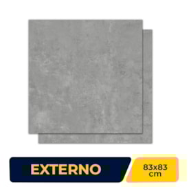 Porcelanato Externo 83x83cm Caixa 2,73m² Embramaco District Gray Out Plus Retificado - 83044