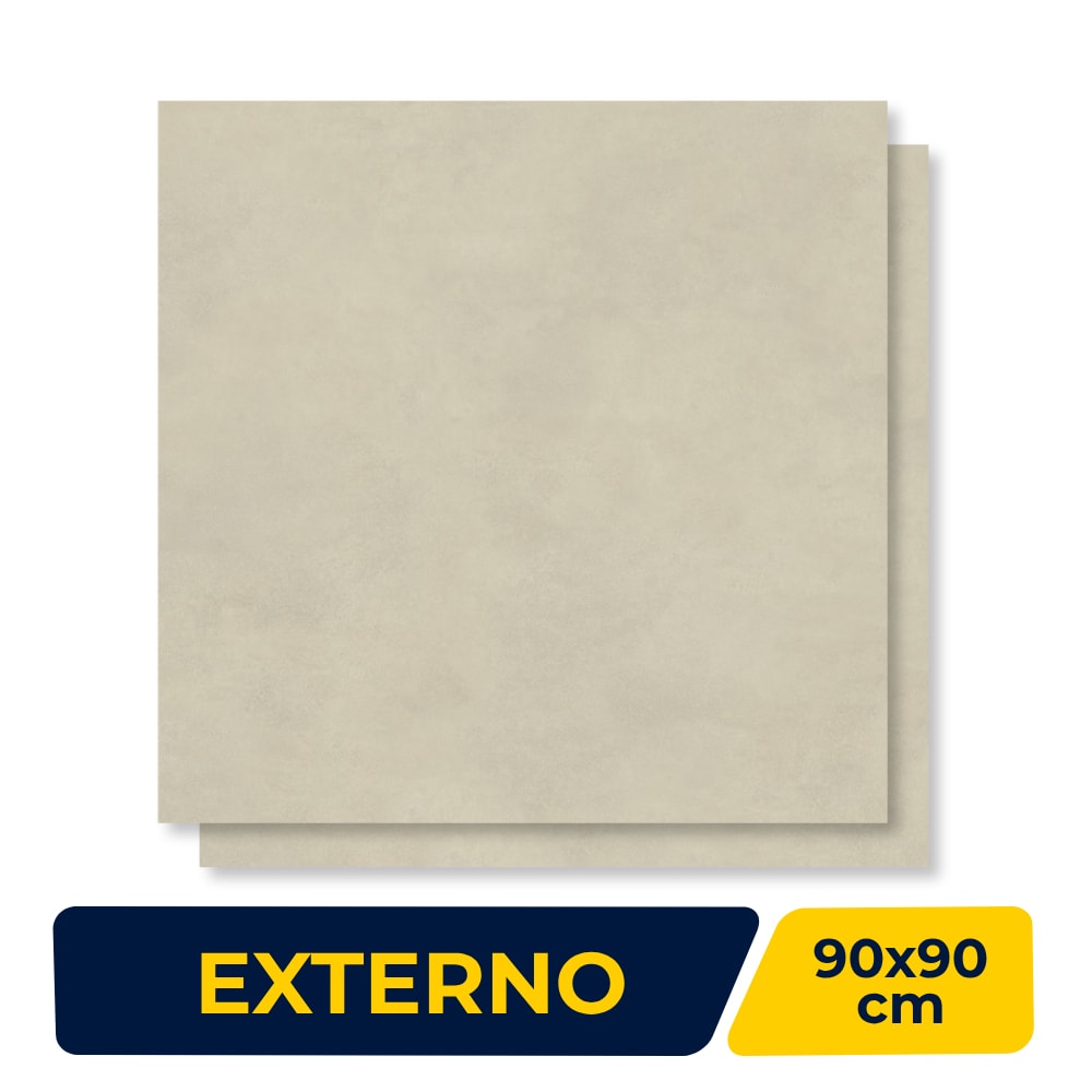 Porcelanato Externo 90x90cm Caixa 2,40m² Polis Cinza ABS Retificado - INC04DI0015