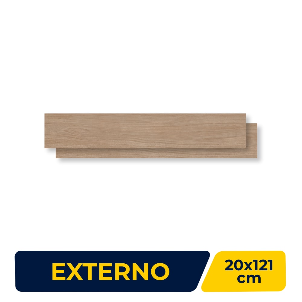 Porcelanato Externo Damme 20x121cm Bosco Bétula Retificado - RUR20322