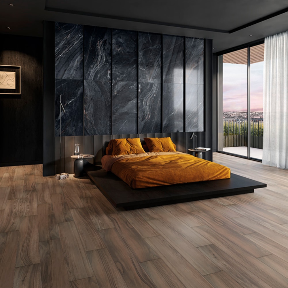 Porcelanato Lapado 60x120cm Caixa 2,13m² Mirror Black Retificado - ROC04DB00031