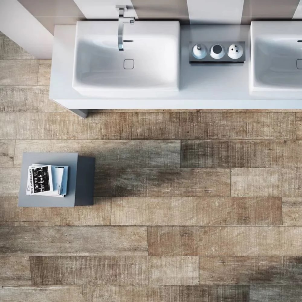 Porcelanato Madeira Acetinado 19x117cm Caixa 1,33m² Portinari Peroba HD Retificado - 57455