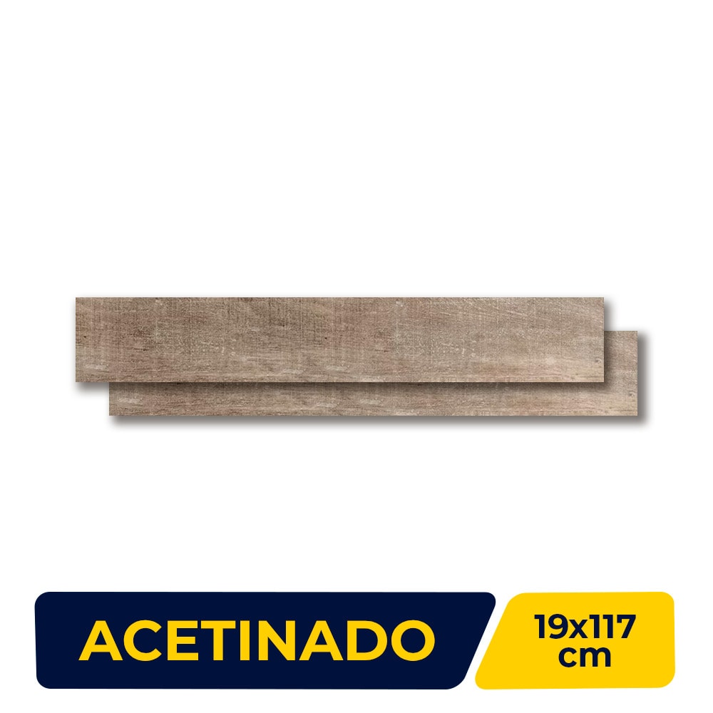 Porcelanato Madeira Acetinado 19x117cm Caixa 1,33m² Portinari Peroba HD Retificado - 57455