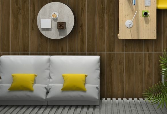 Porcelanato Madeira Acetinado 20x120cm Caixa 1,42m² Gaudi Red Wood Amêndoa Retificado - 82001