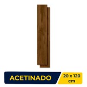 Porcelanato Madeira Acetinado 20x120cm Caixa 1,42m² Gaudi Red Wood Amêndoa Retificado - 82001