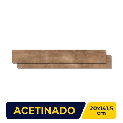 Porcelanato Madeira Acetinado 20x141,5cm Caixa 1,42m² Villagres Ceratto Carvalho Natural Retificado - 200006