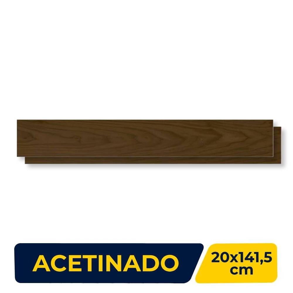 Porcelanato Madeira Acetinado 20x141,5cm Caixa 1,42m² Villagres Home Walnut Retificado - 200023