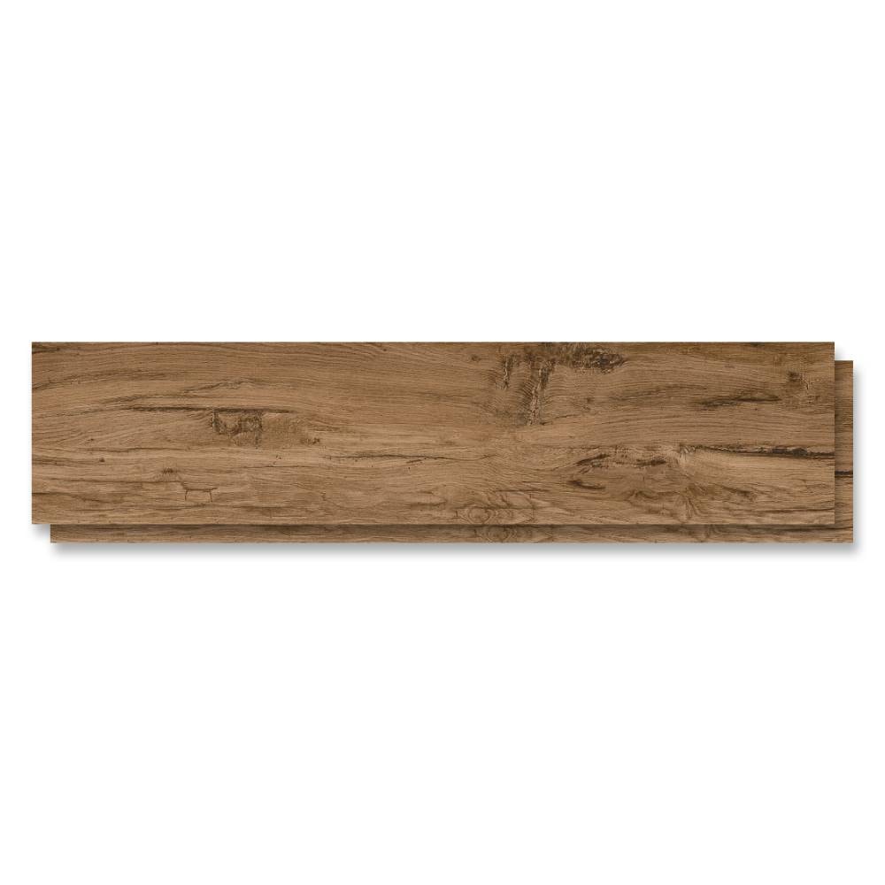 Porcelanato Madeira Acetinado 24.5x108 Caixa 1,85m² ViaRosa Nogueira - AR24117