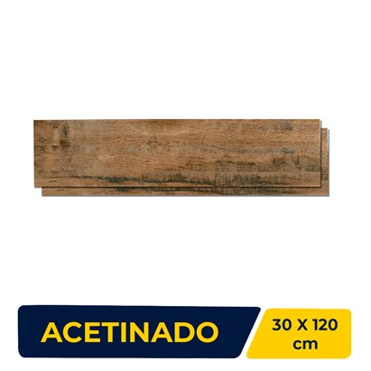 Porcelanato Madeira Acetinado 30x120cm Caixa 1,03m² Ceusa Demolição Retificado - 5008140
