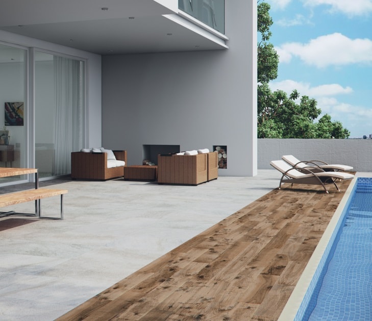 Porcelanato Madeira Externo 19x117cm Caixa 1,33m² Portinari Carvalho HD Hard Retificado - 57452