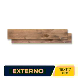 Porcelanato Madeira Externo 19x117cm Caixa 1,33m² Portinari Carvalho HD Hard Retificado - 57452
