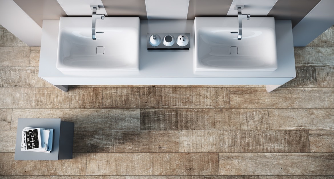 Porcelanato Madeira Externo 19x117cm Caixa 1,33m² Portinari Peroba HD Hard Retificado - 57456