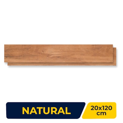 Porcelanato Madeira Natural 20x120cm Caixa 1,19m² Portobello Ibirapuera Mix Retificado - 26040E