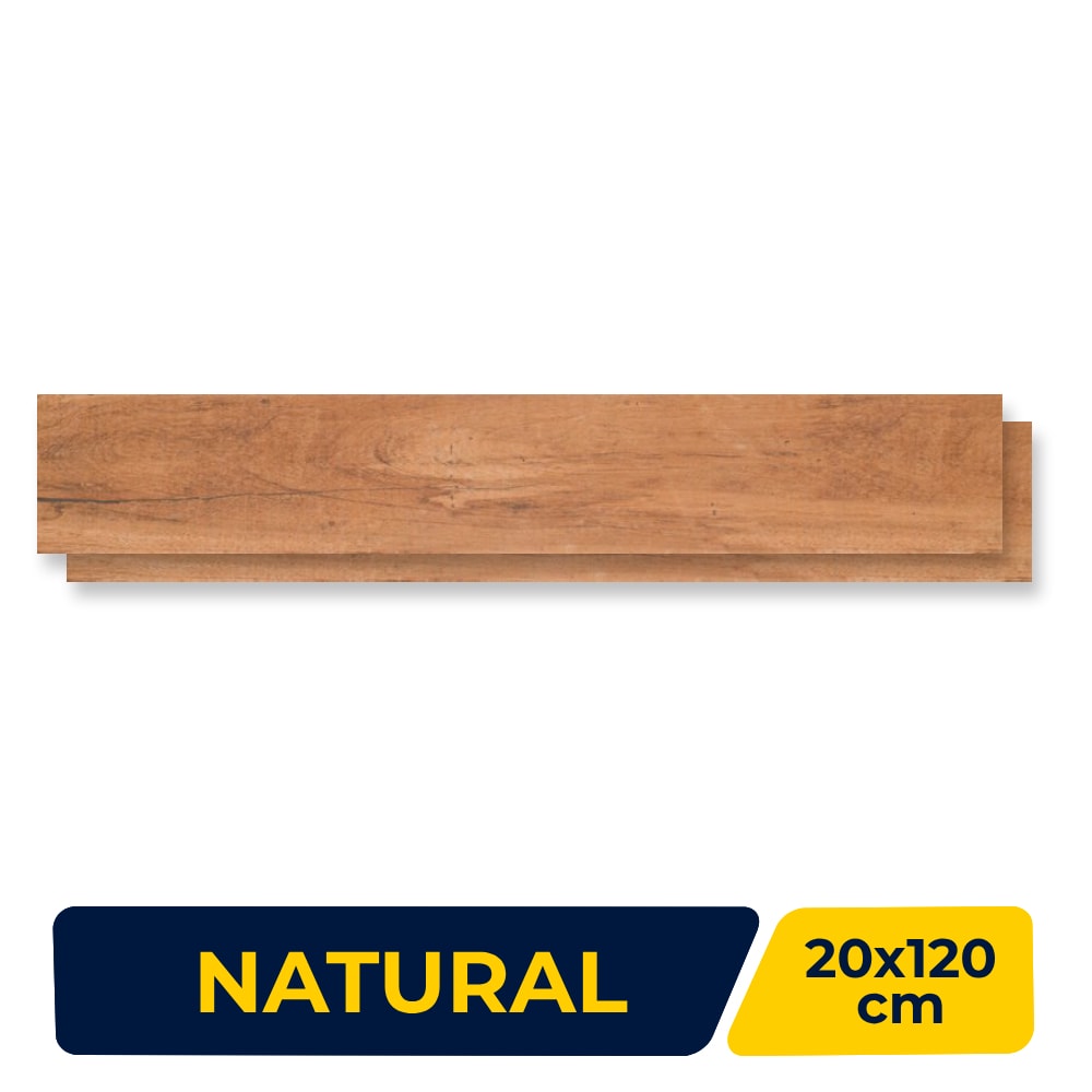Porcelanato Madeira Natural 20x120cm Caixa 1,19m² Portobello Ibirapuera Mix Retificado - 26040E