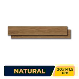 Porcelanato Madeira Natural 20x141,5cm Caixa 1,42m² Villagres Bali Jatoba Retificado - 200019