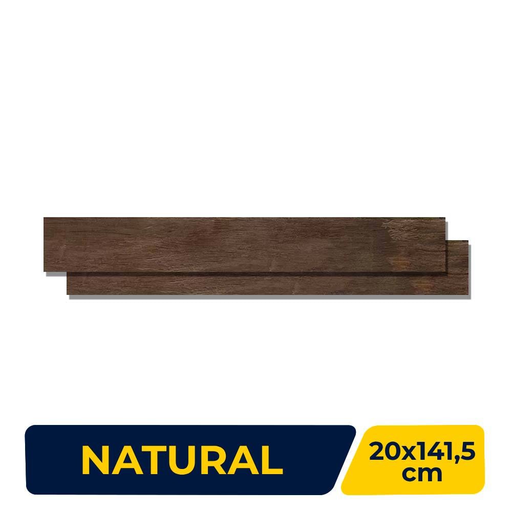 Porcelanato Madeira Natural 20x141,5cm Caixa 1,42m² Villagres Taberna Retificado - 200009