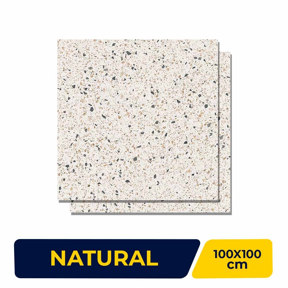 Porcelanato Natural 100x100cm Caixa 2,00m² Ceusa Confete Retificado - 5041209