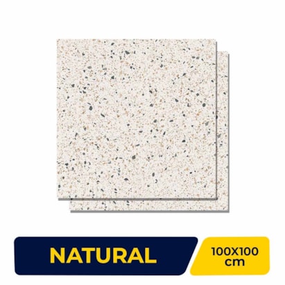 Porcelanato Natural 100x100cm Caixa 2,00m² Ceusa Confete Retificado - 5041209