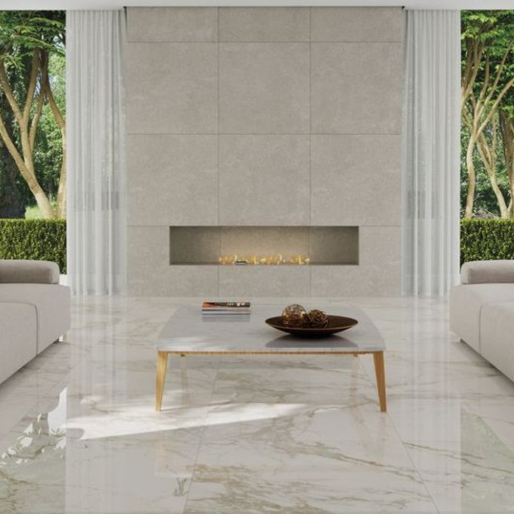 Porcelanato Natural 100x100cm Caixa 2,00m² Portinari Veneto SGR Retificado - 6060951