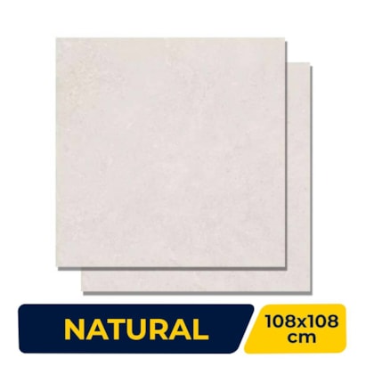 Porcelanato Natural 108x108cm Caixa 2,33m² Villagres Cathedral Off White Retificado - 108011