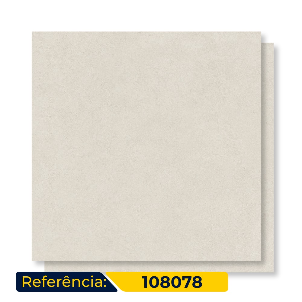 Porcelanato Natural 108x108cm Caixa 2,33m² Villagres Living Off White Retificado - 108078