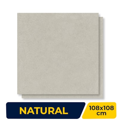 Porcelanato Natural 108x108cm Caixa 2,33m² Villagres Living Silver Retificado - 108076
