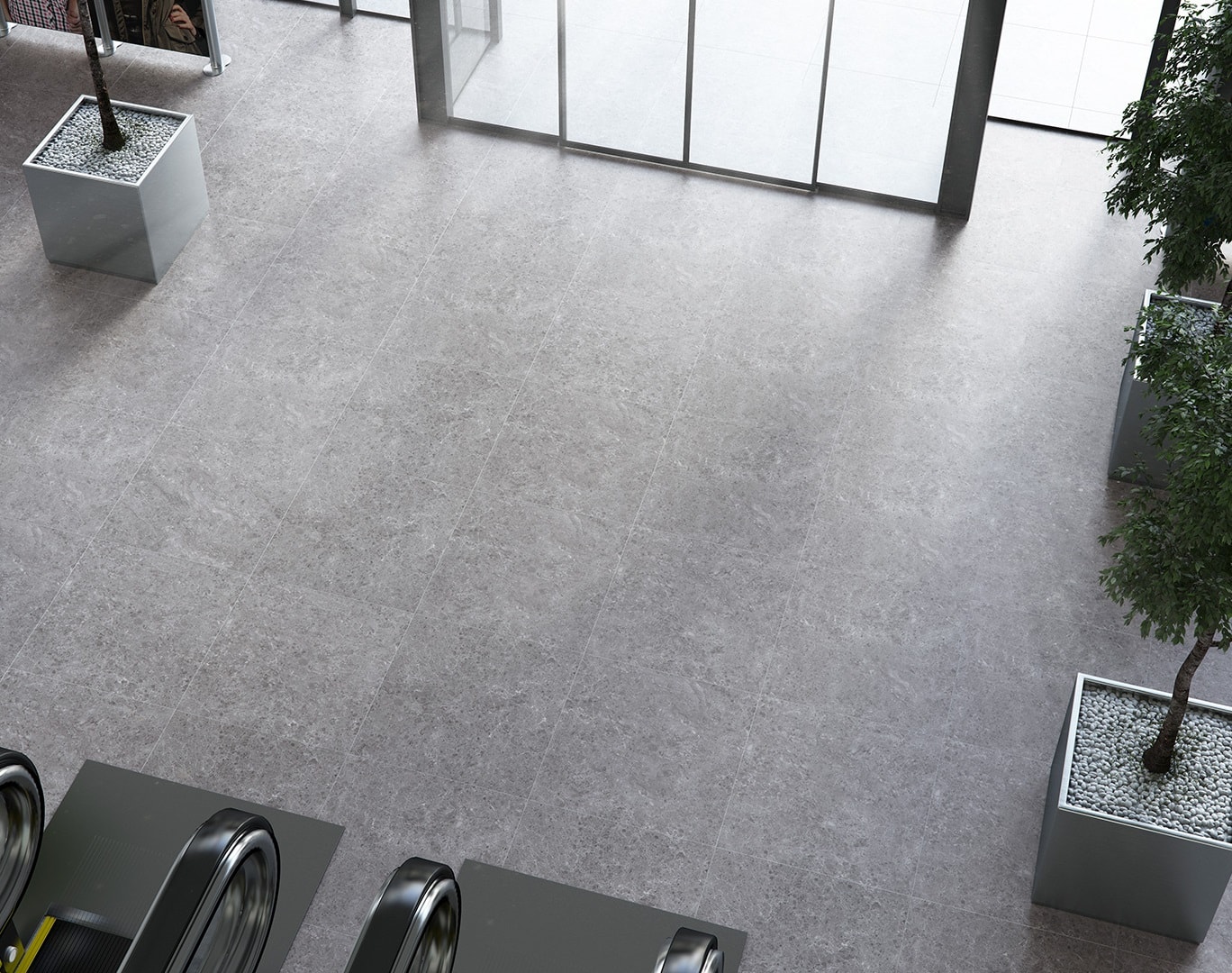 Porcelanato Natural 108x108cm Caixa 2,33m² Villagres Lombardia Grey Retificado - 108017