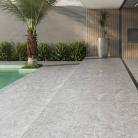 Porcelanato Natural 108X108cm Caixa 2,33m² Villagres Lombardia Silver Retificado