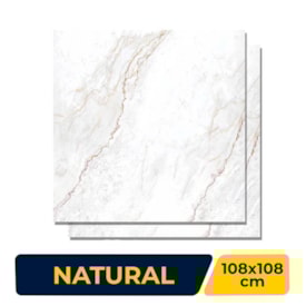 Porcelanato Natural 108x108cm Caixa 2,33m² Villagres Marmo D'oro Retificado - 108022
